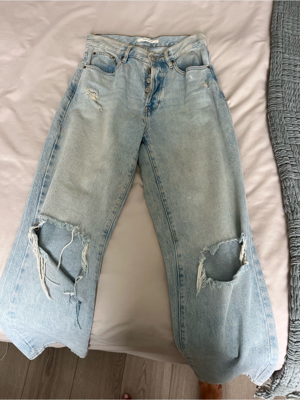 PacSun Eco Light Blue Distressed Dad Jeans